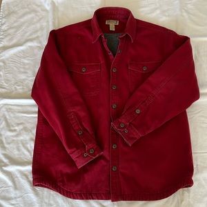 Duluth Trading Company XLT Red, Fleece-Lined Shirt Jacket